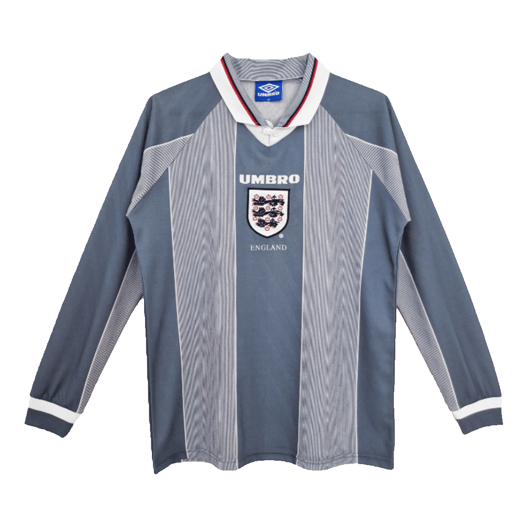 England 1996 Long Sleeves Away  Jersey Champion Gearz