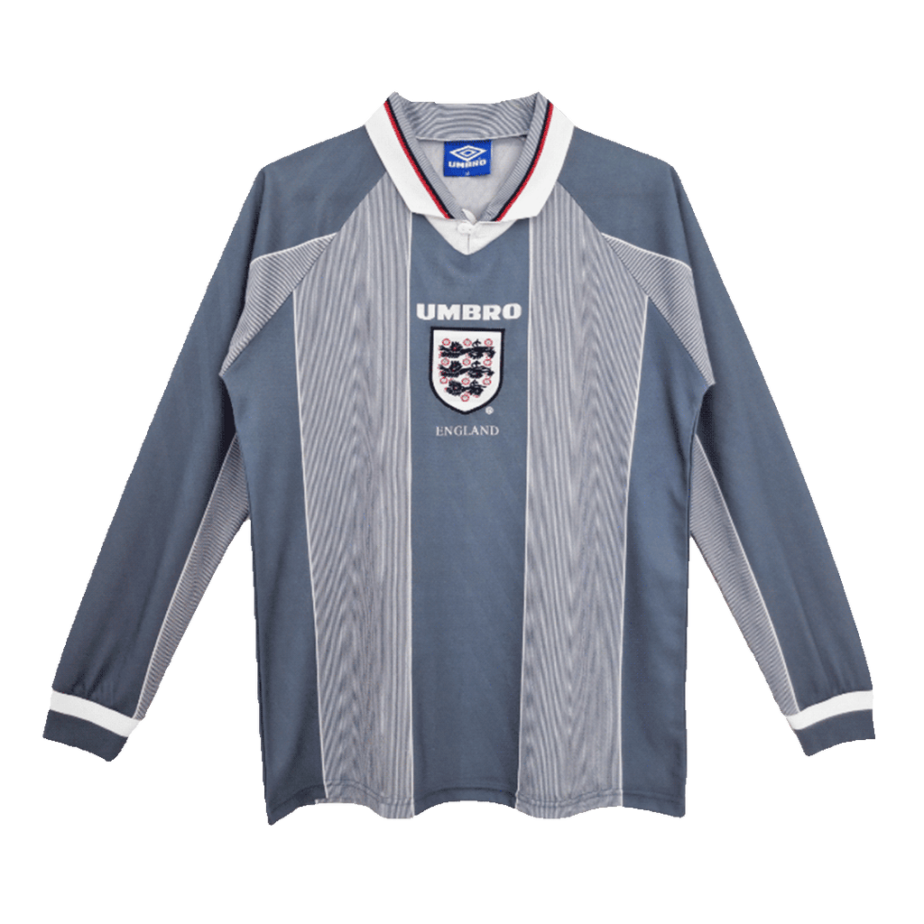 England 1996 Long Sleeves Away  Jersey Champion Gearz
