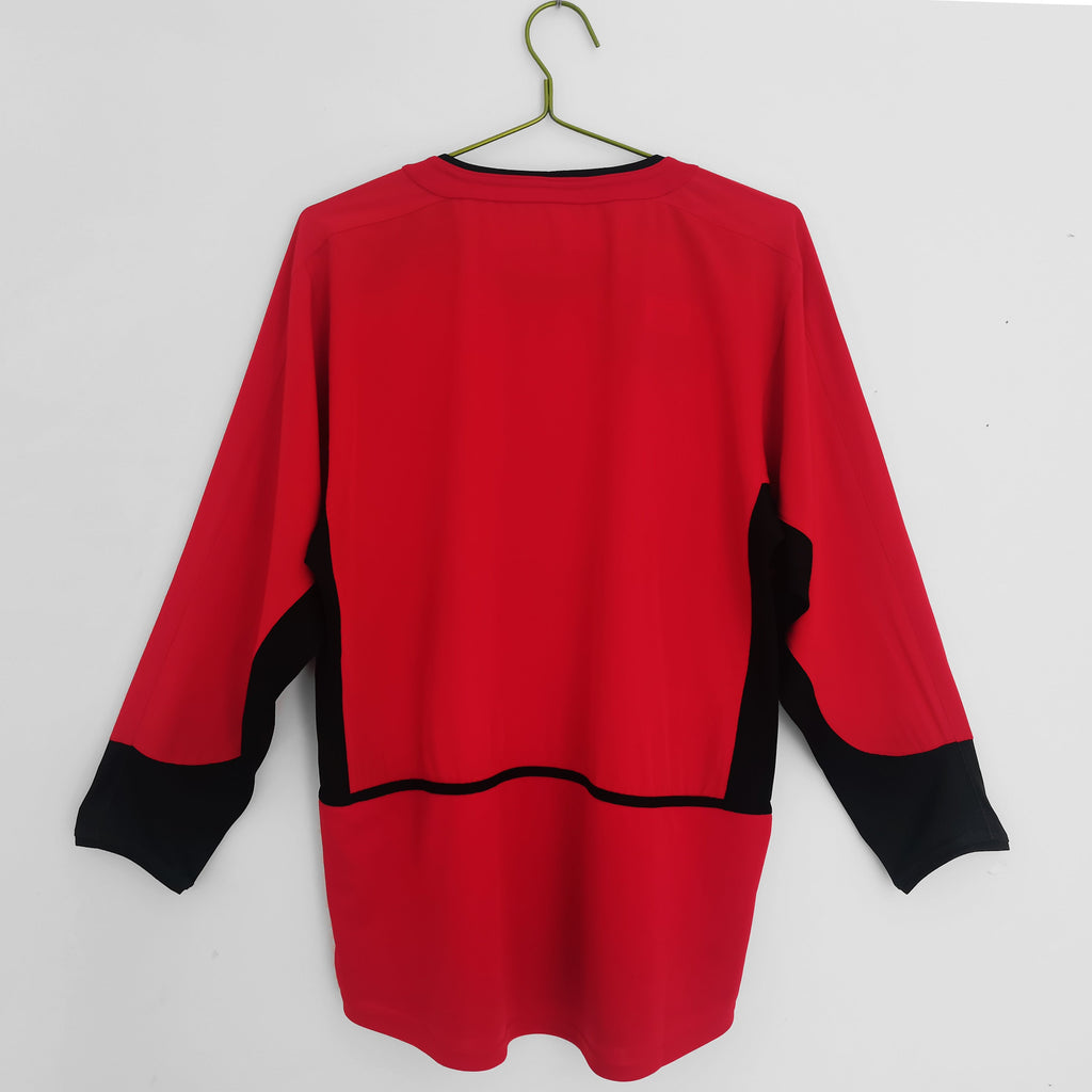 Manchester United Home Retro 02/03 Long Sleeves Jersey